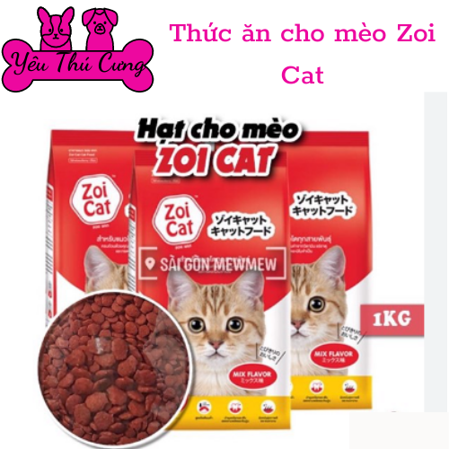 Thức ăn cho mèo Zoi Cat Gói 1kg - Hạt Cao Cấp Cho Mèo-Yêu Thú Cưng