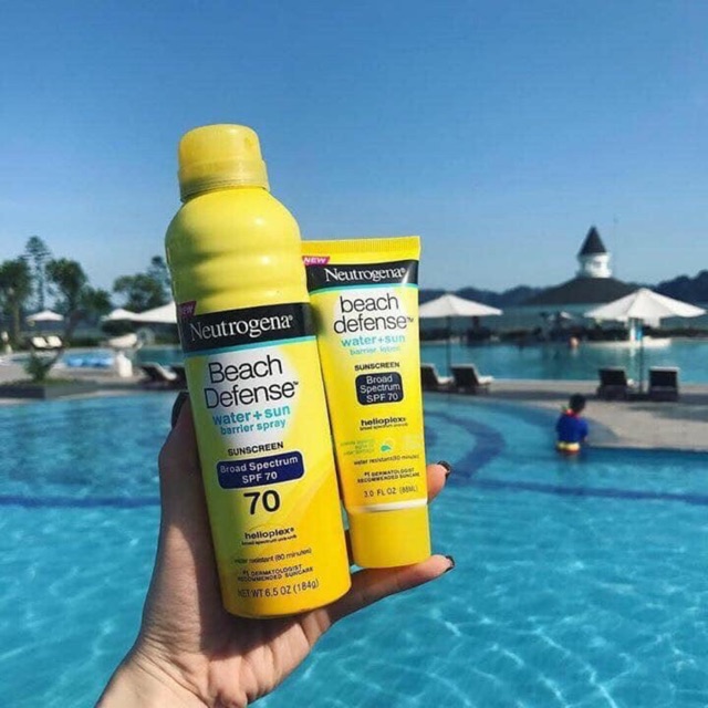 Xịt chống nắng Neutrogena Beach xịt chống nắng Neutrogena SPF 70+++ Xịt chống nắng Neutrogena Vàng
