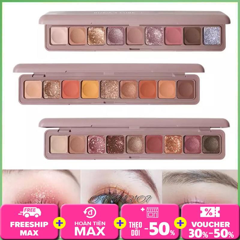 Bảng Phấn Màu Mắt Dài 9 Ô Màu Lameila Beautiful Color Lbc8 Kèm Cọ Bông