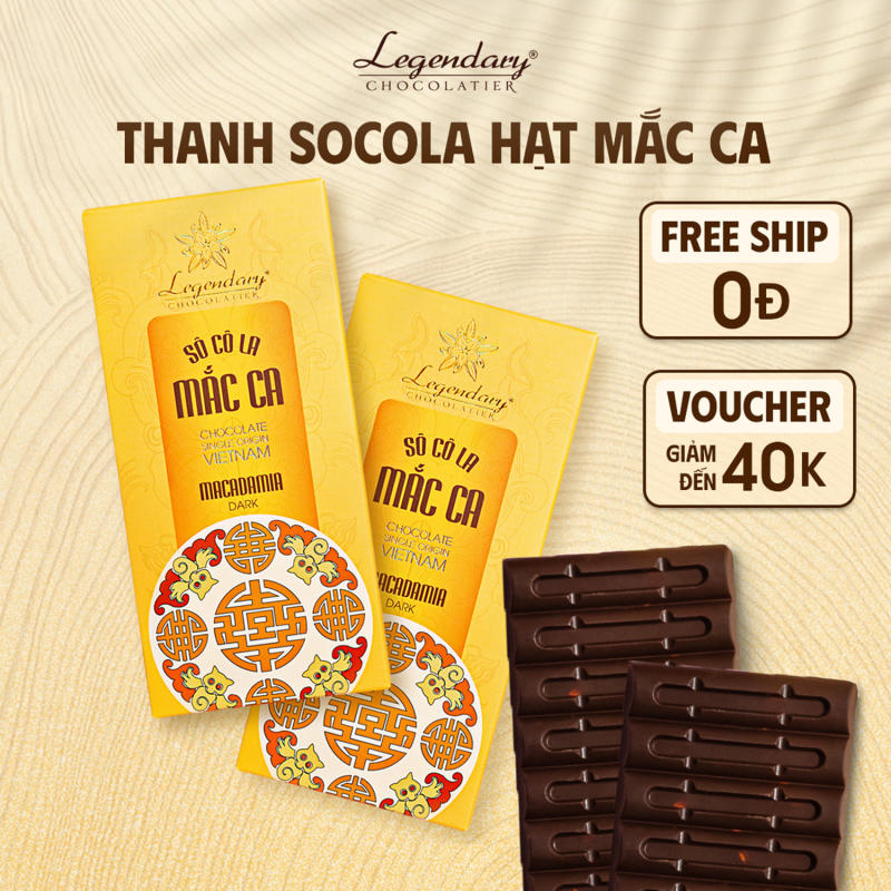 Socola Thanh Hạt Macca (Mắc ca) | Quà tặng người thân bánh kẹo đồ ăn vặt | Origin Legendary