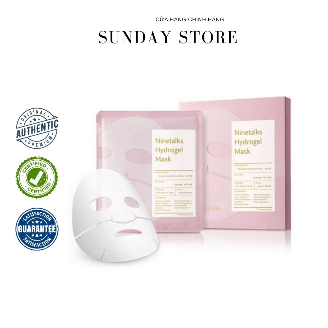 Mặt nạ thạch sinh học Celderma Ninetalks Hydrogel Mask - Song Jy Ho đại diện Cấp ẩm làm trắng Bổ sung dưỡng chất