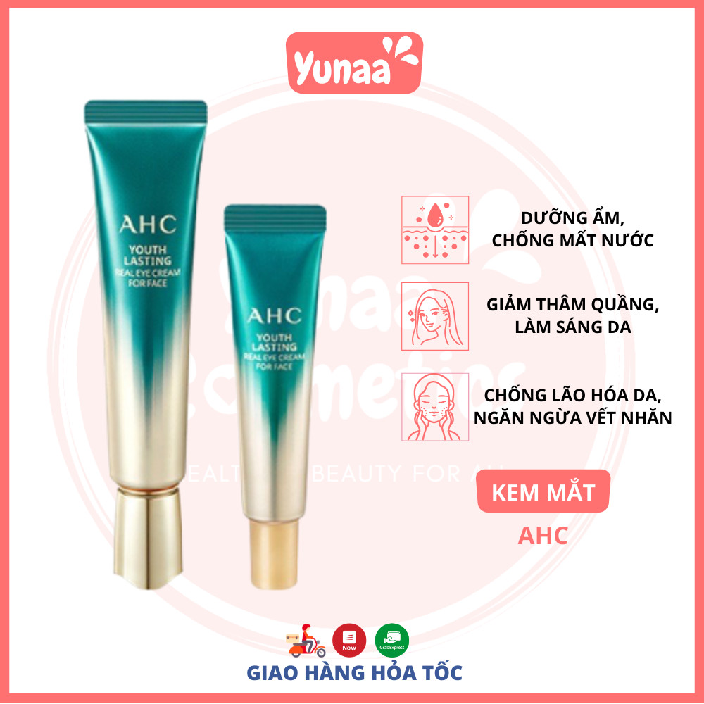 [Bản 2021] Kem Mắt Ahc Season 7 Ageless Real Eye Cream For Face (30Ml + 12Ml) [Yunaa Cosmetics]