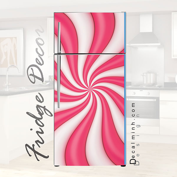 Decal dán tủ lạnh trang trí giấy dán tủ lạnh decalminh họa tiết hoa sen hồng chống nước sẵn keo siêu bền giá tốt nhận thiết kế theo yêu cầu