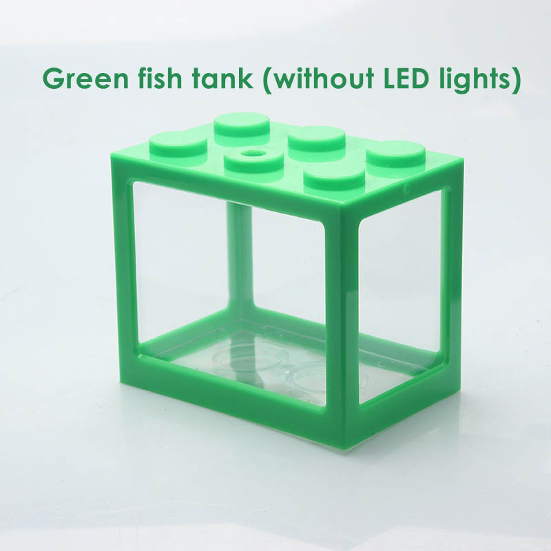 Bể cá betta LEGO mini nhiều màu có thể lắp ghép đèn LED dạng nến trang trí bể cá