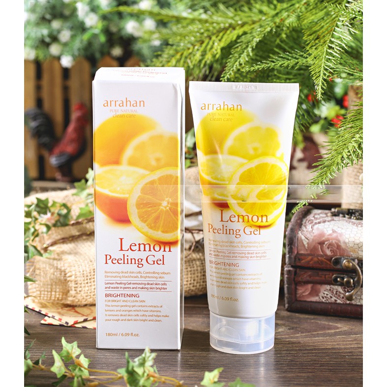 Tẩy da chết an toàn Arrahan Lemon White Peeling Gel 180ml
