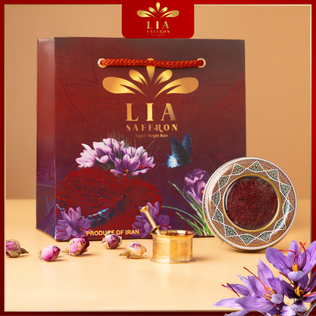 Hộp 1 Gram Saffron Nhuỵ Hoa Nghệ Tây Super Negin Red Gold Mohammad Iran Hàng Loại 1 Chính Hãng