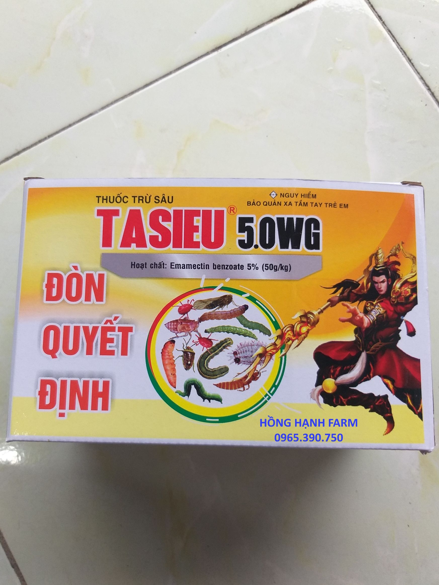 (Hộp 50 gói) Thuốc trừ sâu TASIEU 5WG (gói 5gr) Thuốc trừ sâu sinh học trừ bọ trĩ nhện đỏ sâu rầy rệ