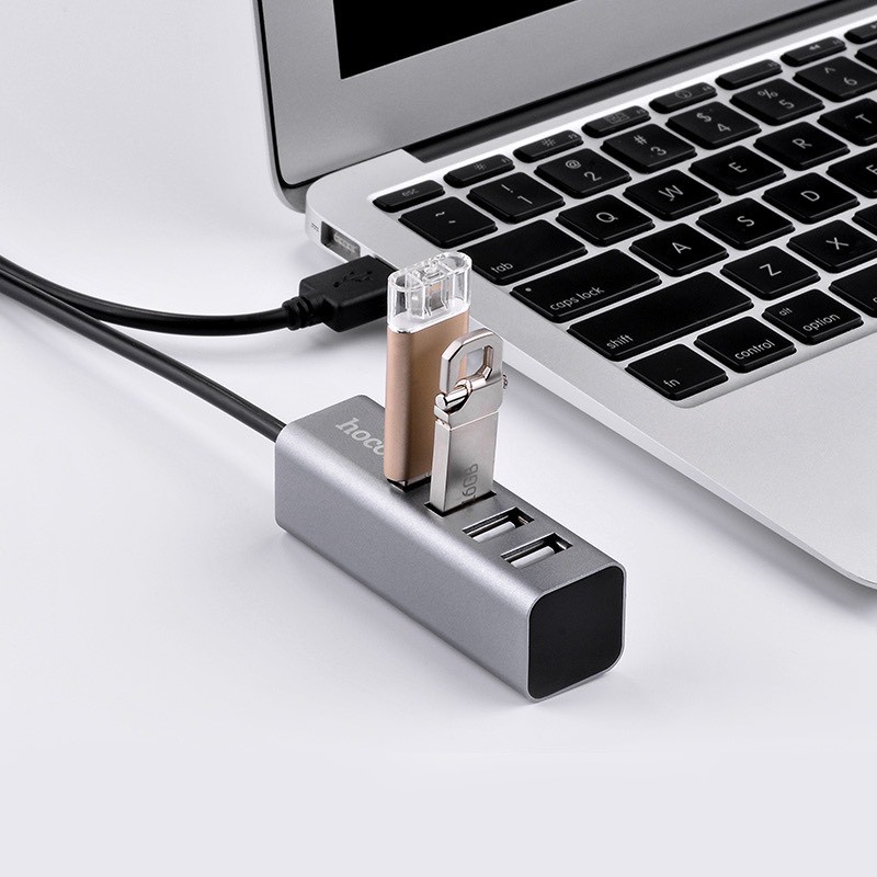 Hub chuyển Hoco HB14 TYPE-C Sang 3 cổng HDMI và USB 3.0 và TYPE-C / Hoco HB1 1 to 4 USB - Chính hãng