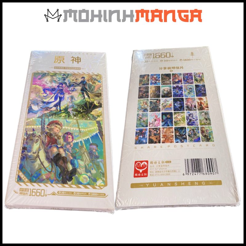 Lomo card hộp 30 thẻ Genshin Impact Kazuha Nahida Venti Ei Zhongli Xiao Albedo Childe Nilou Miko Itt