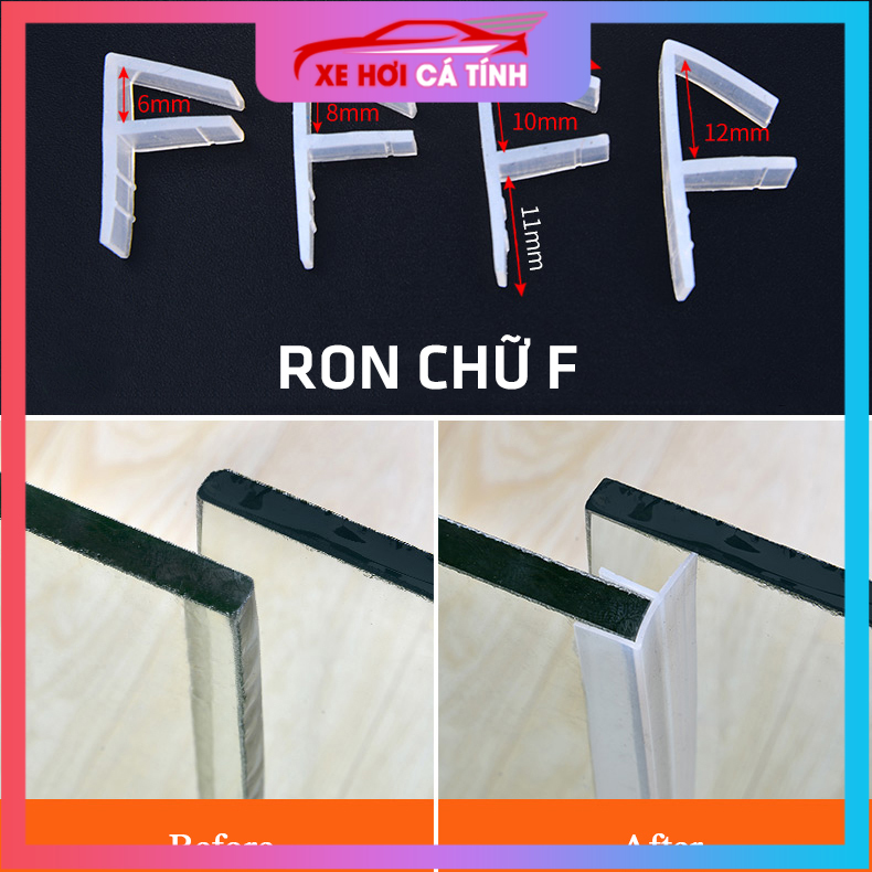 80 Mét Ron Gioăng Cao Su Chữ U H F 6mm 8mm 10mm 12mm Silicone Chuyên Dụng Gắn Dán Cửa Kính Vách Nhà 