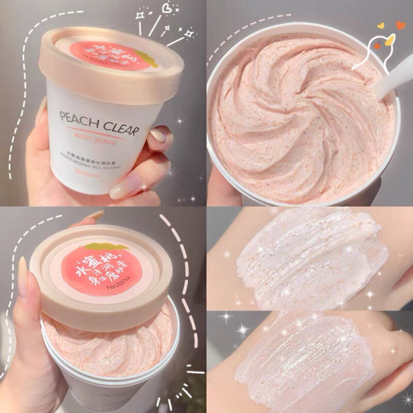 [Siêu Hot]Kem Tẩy Da Chết Body Đào Peach Clear Heyxi Hiệu Quả Sau 5 Ngày Dùng Tẩy Tế Bào Chết Loại Bỏ Da Sạm Màu Cho Làn Da Trắng Hồng Tự Nhiên Giảm Thâm Hiệu Quả Hàng Nội Địa Trung Quốc Nổi Tiếng Chất Lượng Tốt