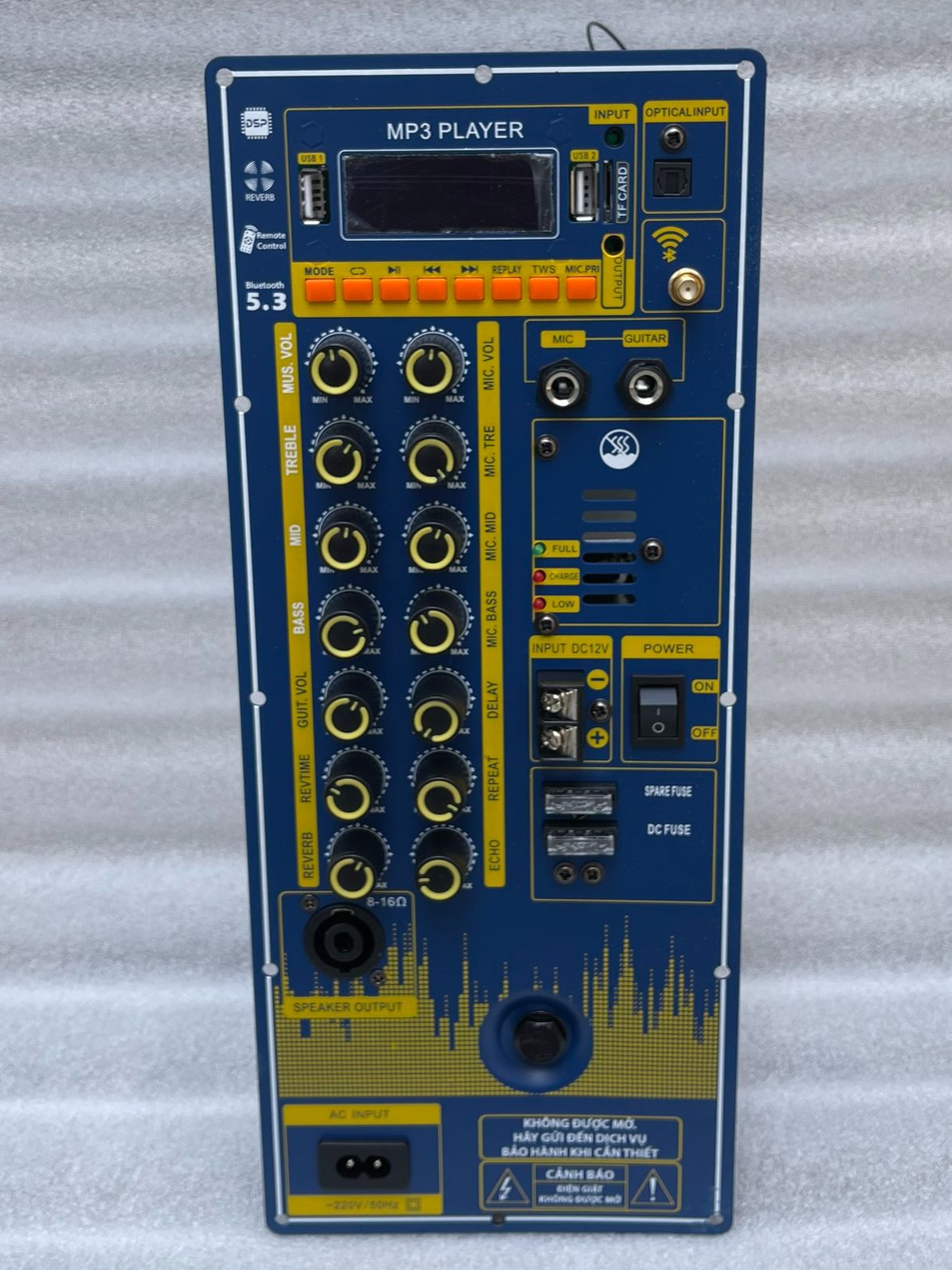 Bo Mạch Loa Kéo Nguồn Xuyến có Reverb DSP20 / v20x bản nâng cấp đánh Bass 4 tấc đôi 5 Tấc đơn  kíc