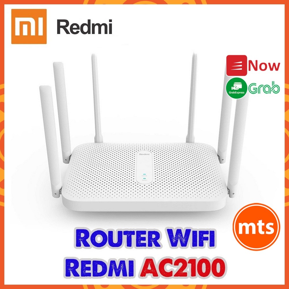 Bộ phát Wifi Router Wifi Xiaomi Redmi AC2100 băng tần kép 6 anten nội địa cao cấp chính hãng - Minh
