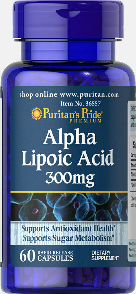 Alpha Lipoic Acid 300mg lọ 60 viên HSD 06/2024 chính hãng Puritans Pride