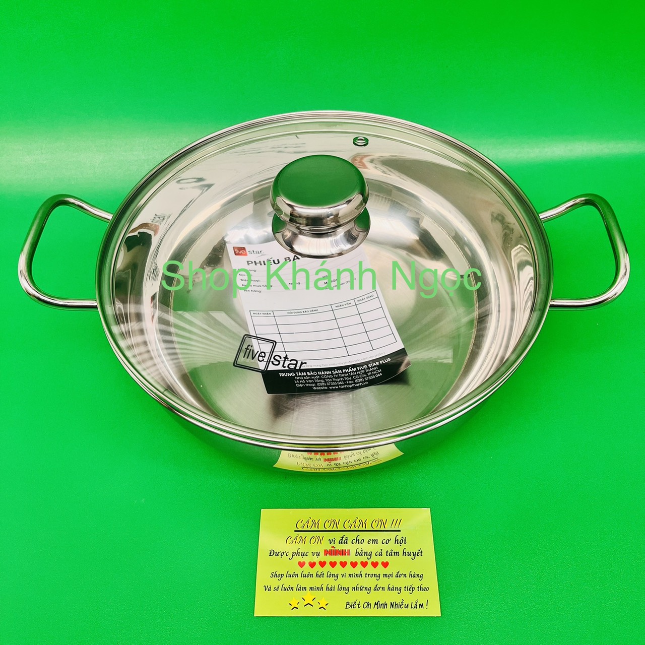 Nồi lẩu Fivestar inox cao cấp 304 đáy từ 3 lớp ( 26cm) Nồi inox sử dụng cho bếp từ và mọi loại bếp- 