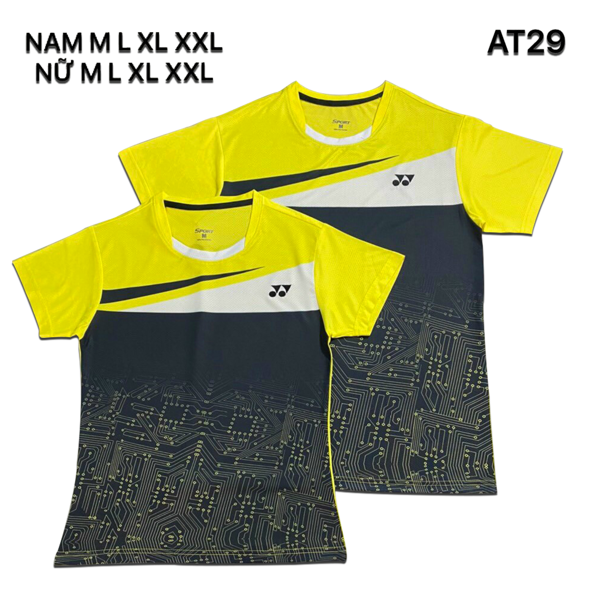 Áo cầu lông Yonex 2020 Nam Nữ Vàng AT29