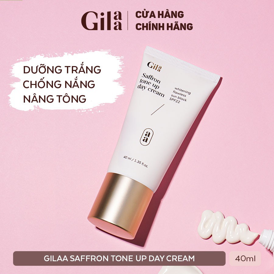 [Hcm]Kem Dưỡng Da Ban Ngày Giúp Nâng Tông Và Chống Nắng Gilaa Saffron Tone Up Day Cream 40Ml