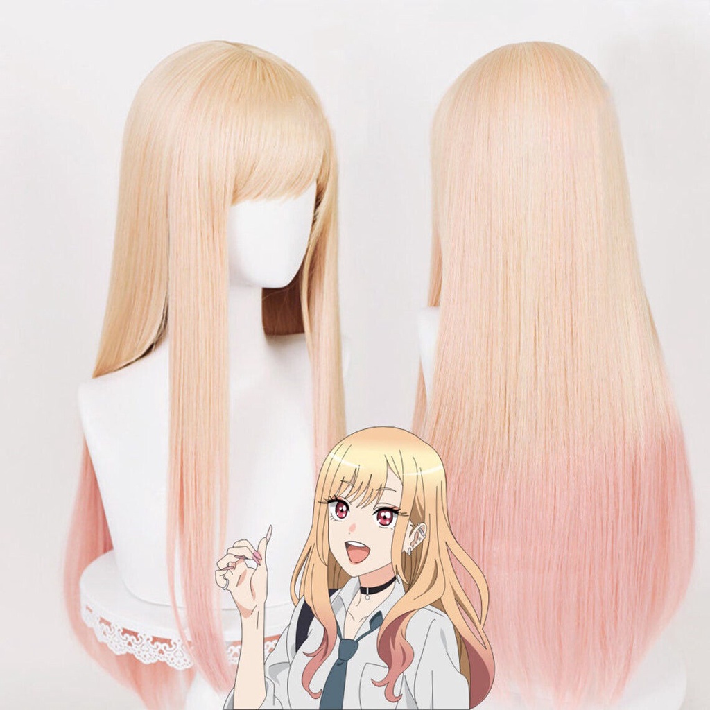 [Sẵn] Wig/Tóc giả Kitagawa Marin - My dress up darling màu hồng vàng [Miu Cosplay]