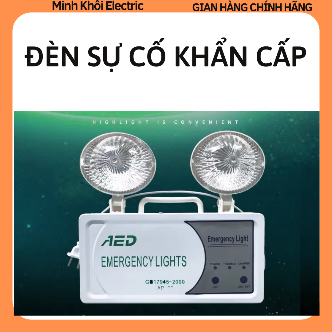 đèn chiếu sáng sự cố thoát hiểm khẩn cấp phòng cháy chữa cháy AED mắt ếch đèn sự cố khẩn cấp chiếu s