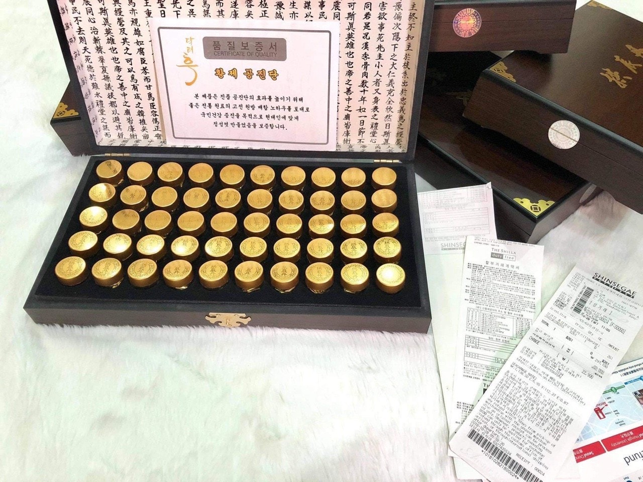 [HCM][Hàng cao cấp] An Ngưu Cung Hoàng Hoàn - Hộp Gỗ 50 viên chính hãng hàng nội địa Hàn Quốc