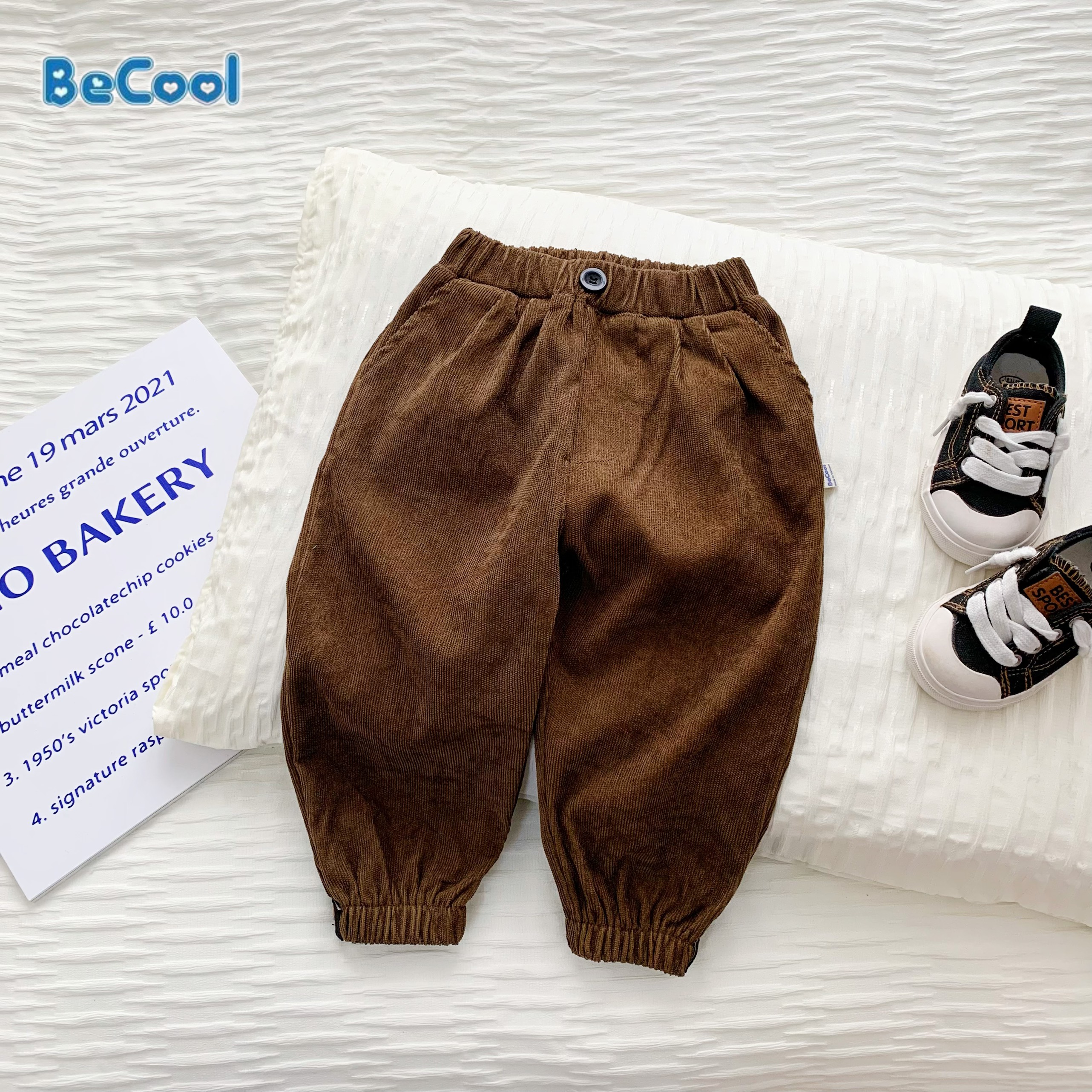 Quần Dài Nhung Tăm BECOOL Quần Dài Nhung Tăm BomBer Cho Bé Từ 10 - 27kg