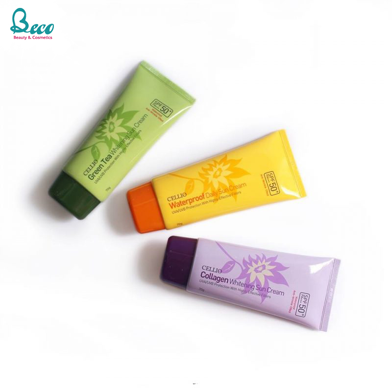 Kem Chống Nắng Cellio SPF 50+ PA+++ – Xanh lá cây