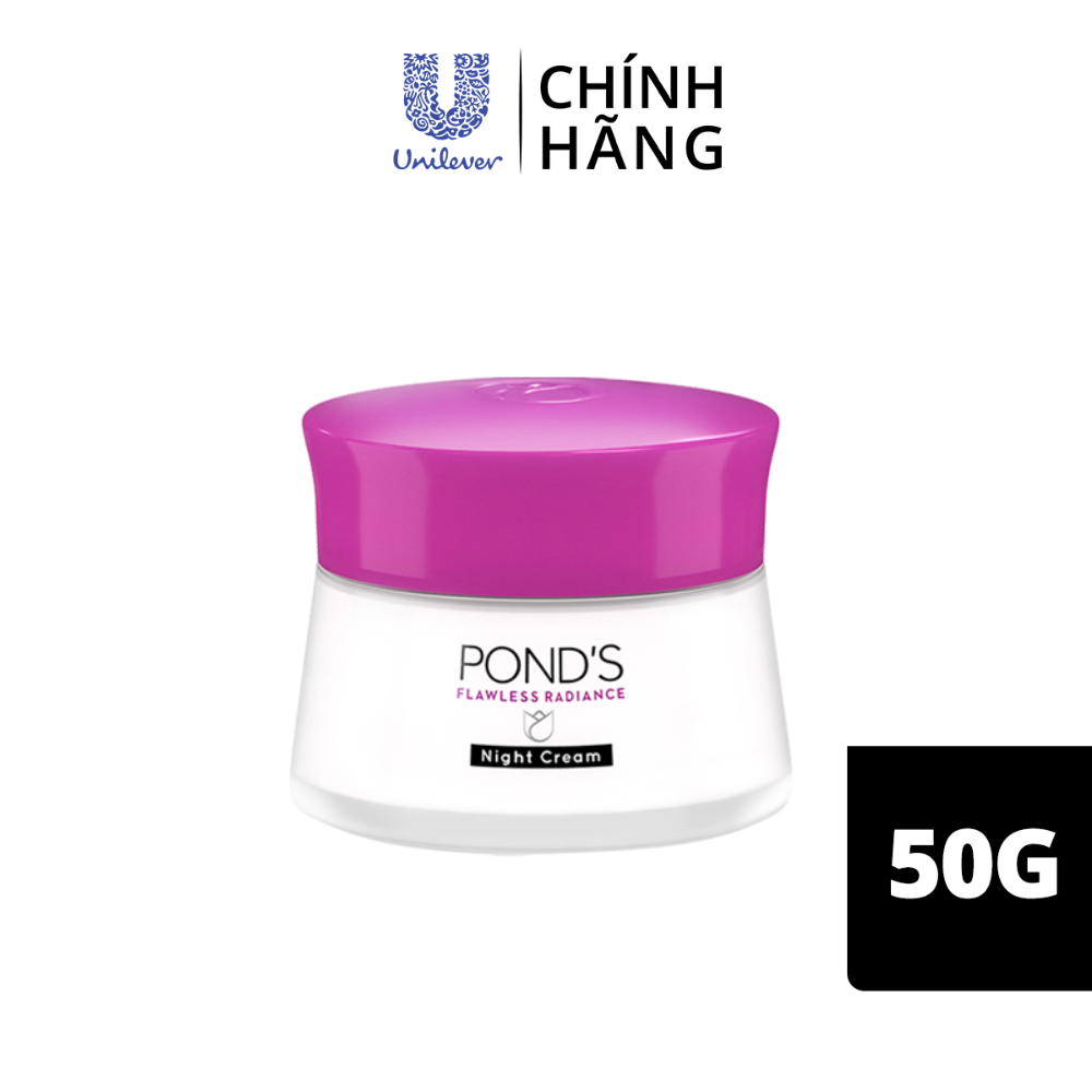 [VC 15% tối đa 70K đơn 399K] Kem Dưỡng Trắng Cao Cấp Ban Đêm Ponds Flawless Radiance Derma+ Night Cr