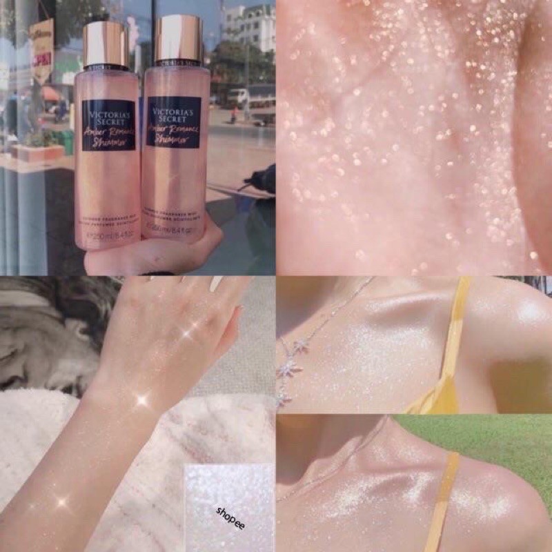 [Hcm]???? Xịt Victoria Secret Body Mist Có Nhũ Ánh Kim Tuyến Usa