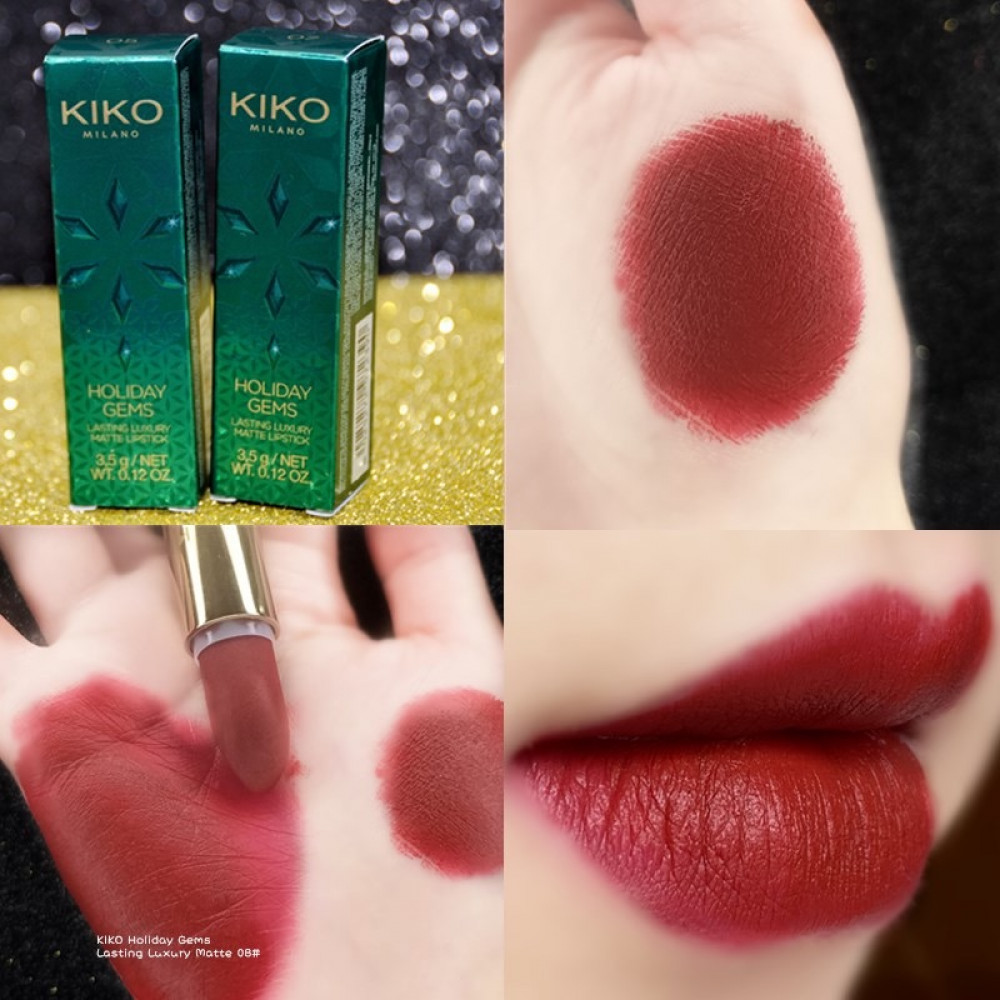 Son Lì Kiko - Holiday Gems Lasting Luxury Matte - Mềm Mịn Không Khô Môi - Kiko Milano Italy