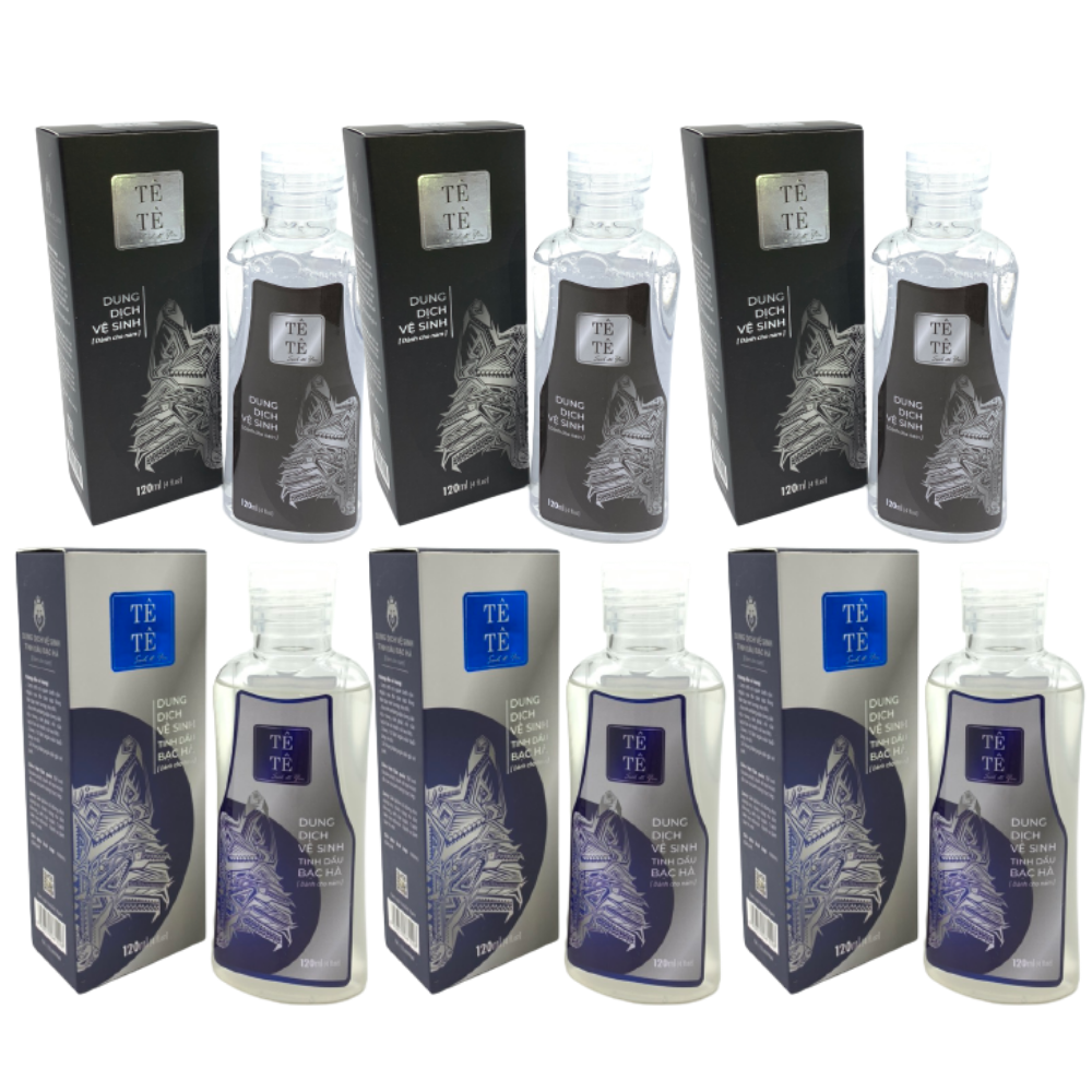 [Hcm]Combo 6 Chai Dung Dịch Vệ Sinh Nam Tê Tê Men 120Ml 3 Chai Classic 3 Chai Bạc Hà Thư Giãn Tăng Hưng Phấn Hết Mùi Môi Và Hết Nấm Ngứa Khó Chịu
