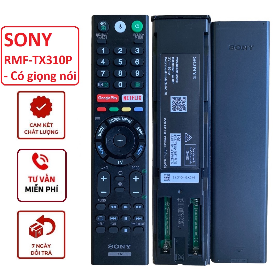 Điều khiển tivi Sony giọng nói RMF-TX310P remote tivi sony tx310p hàng mới 100% tương thích tất cả c