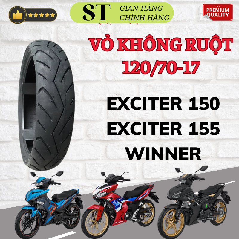 1 Cặp vỏ lốp không ruột xe exciter 150- exciter 155 -winner