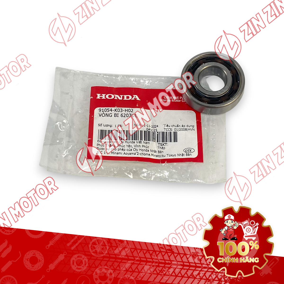 Vòng Bi 6203U Bạc Đạn Cùi Dĩa Wave Alpha 2017 - 2023 2024 - 2025 91054-K03-H02 Chính Hãng - ZZM