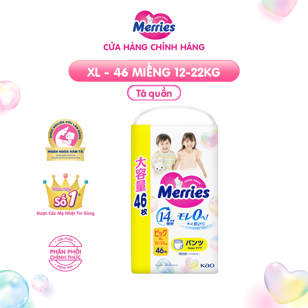 Tã/bỉm quần Merries Jumbo Đủ Size L54/XL46/XXL30