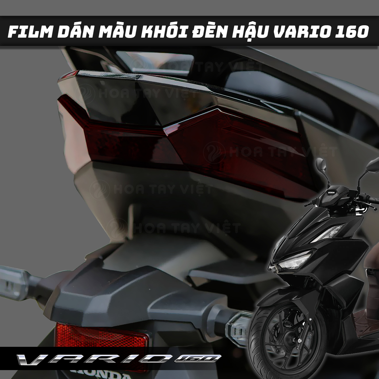 Miếng dán ĐÈN HẬU Vario 160 màu khói nổi bật cá tính trang trí cho ĐÈN HẬU xe honda VARIO 160