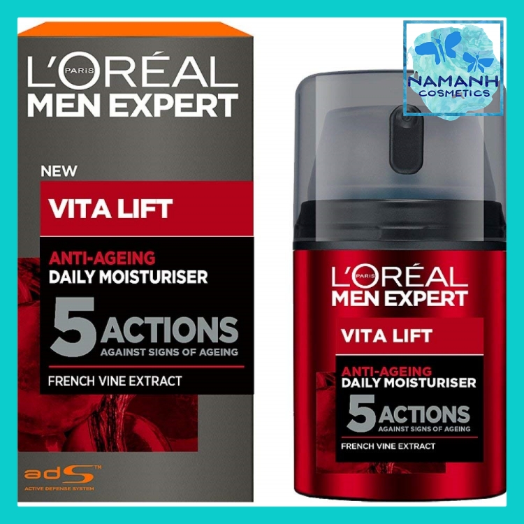 Kem Chống Lão Hóa 5 Tác Động Loreal Men Expert Vita Lift 5 Anti Ageing Moisturiser 50 Ml