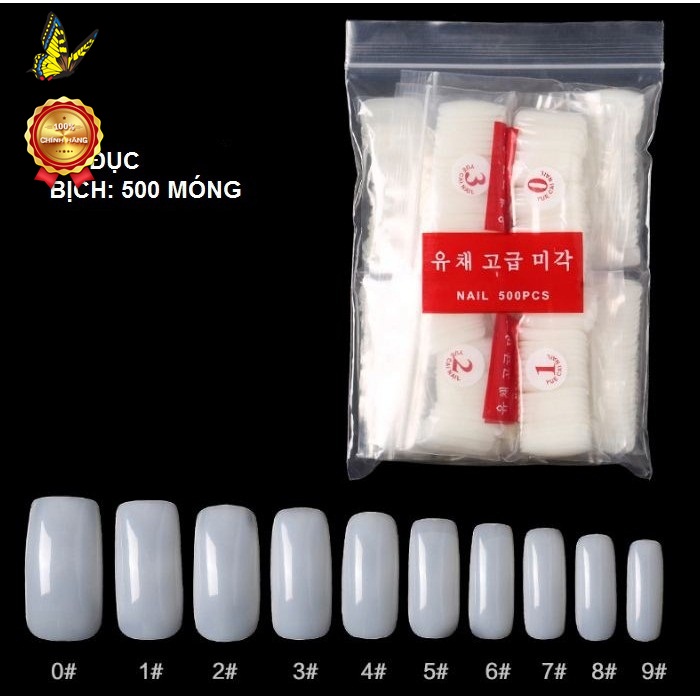 Móng úp móng nối tay bịch 500 móng