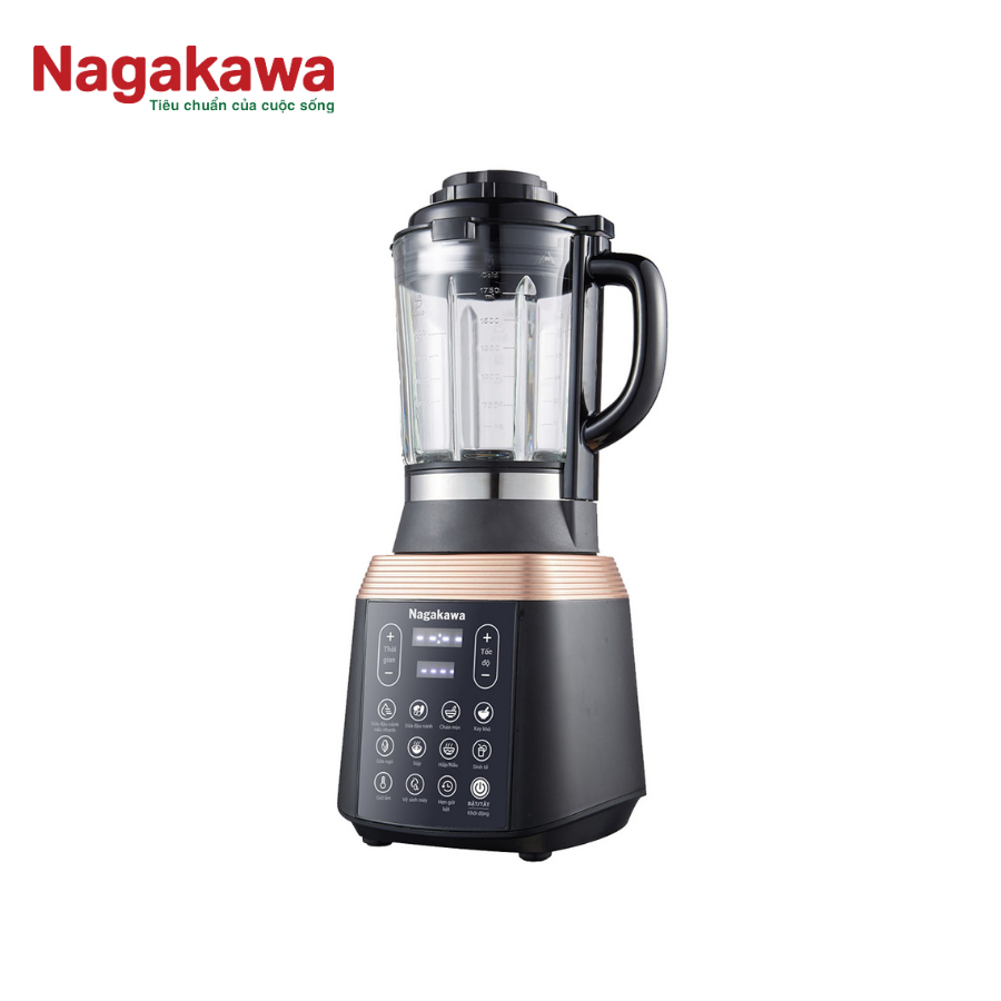 [Freeship] Máy làm sữa hạt đa năng NAG0815 cối thủy tinh dung tích 175L công suất 1000w lưỡi dao ino