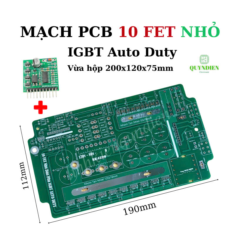 PCB 10 fet Nhỏ băm IGBT Auto Duty bo mạch kích đ iện kèm dao động lắp sẵn - LinhKien HD