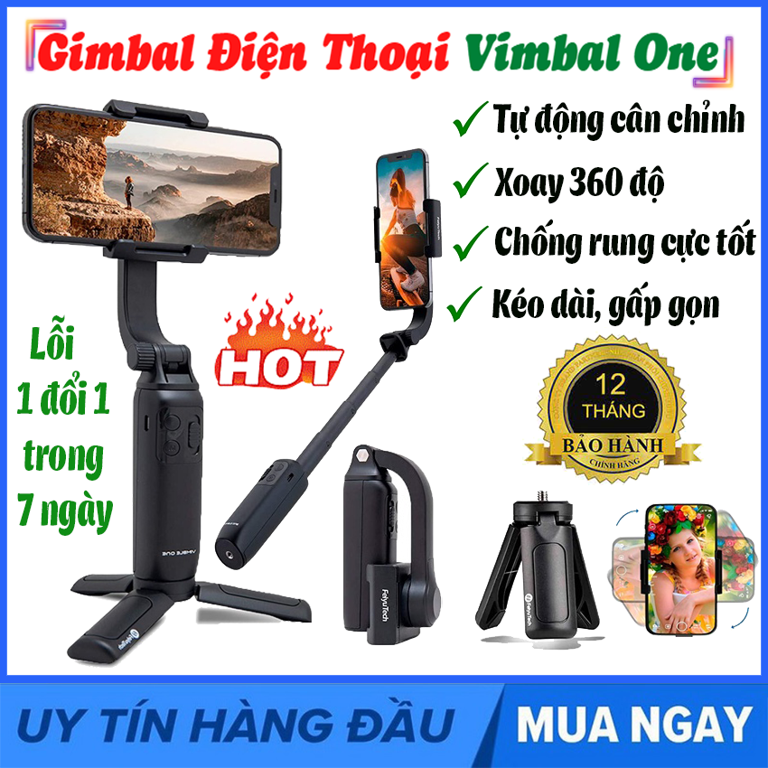 Gậy gimball điện thoại Tay cầm chống rung quay vlog tik tok quay phim Gymbal chính hãng AOCHUAN Smar