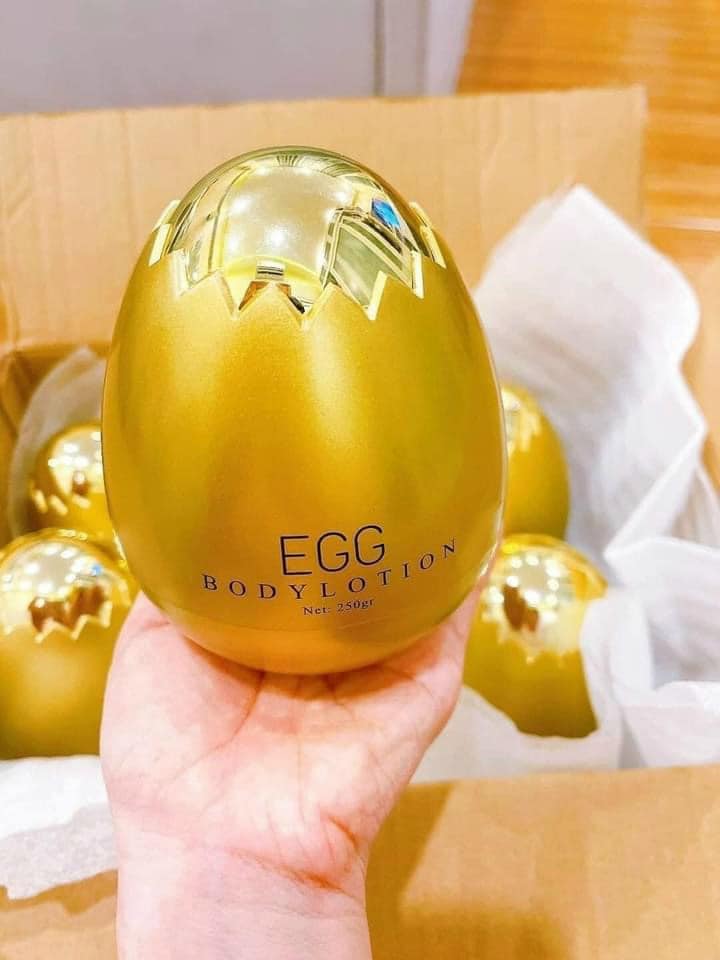 Kem body Trứng vàng EGG Body 250gr - Tặng kèm Serum huyết thanh kích trắng Chính hãng - Kem Body Trứng gà