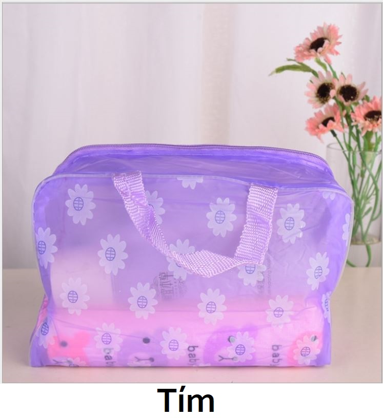 [HCM]Túi hoa trong đựng mỹ phẩm du lịch không thấm – nhựa mỏng dẻo