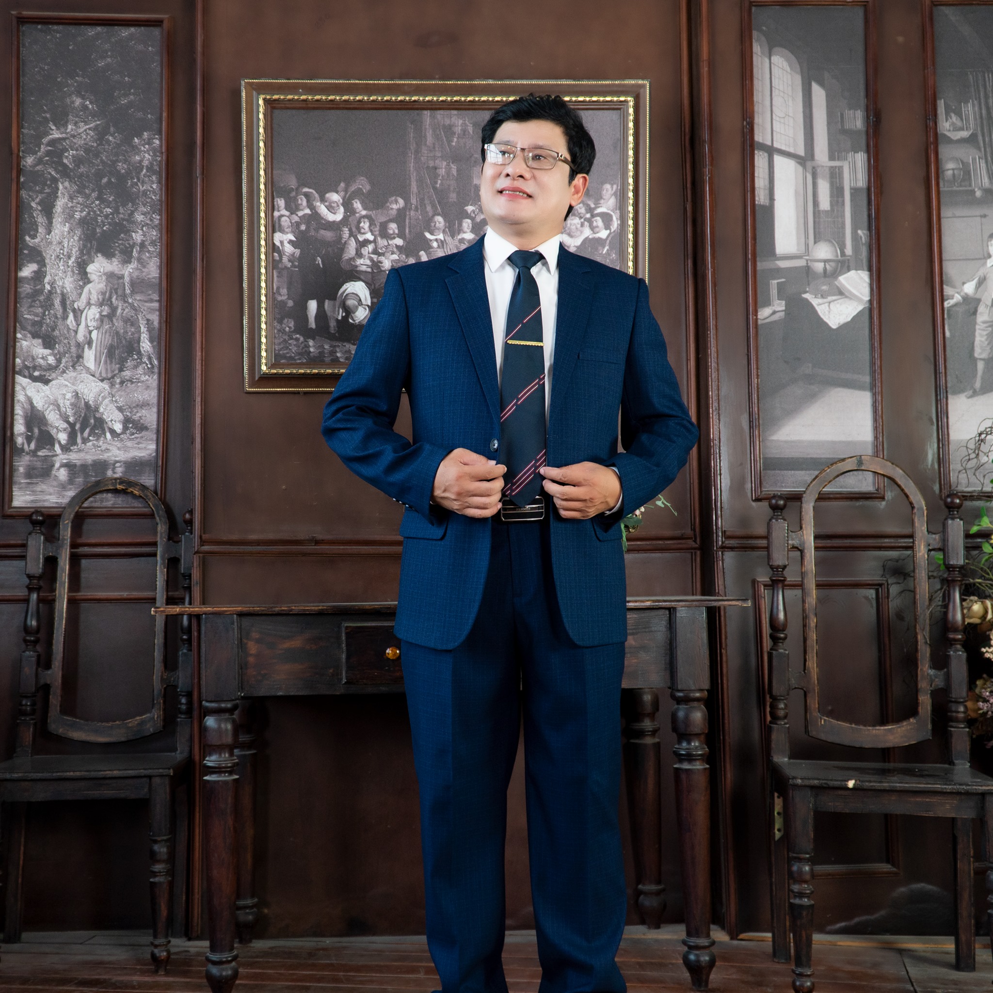 vest nam trung niên 2 khuy xuất khẩu