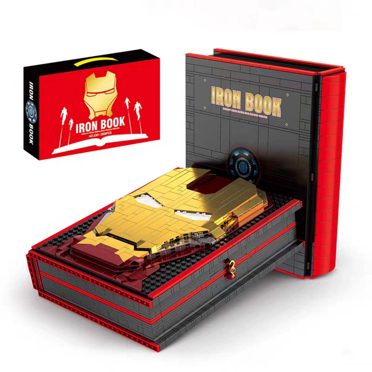 Lắp Ghép DK 3301 ( Xếp Hình Iron Book Sách Sưu Tầm Giáp Minifigures Iron Man 2009 Mảnh )