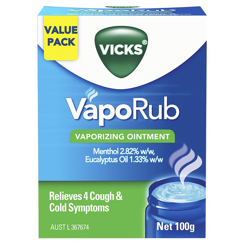 Dầu Xông Hơi Vicks Úc Nghẹt Mũi Ho Nhức Đầu Cứng Cơ - Vicks VapoRub Ointment Decongestant Chest Rub 