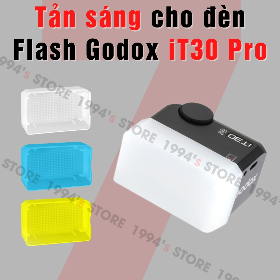 Bộ tản sáng 3 màu cho đèn Flash Godo x iT30 Pro - Phiên bản cao cấp không bị hở sáng