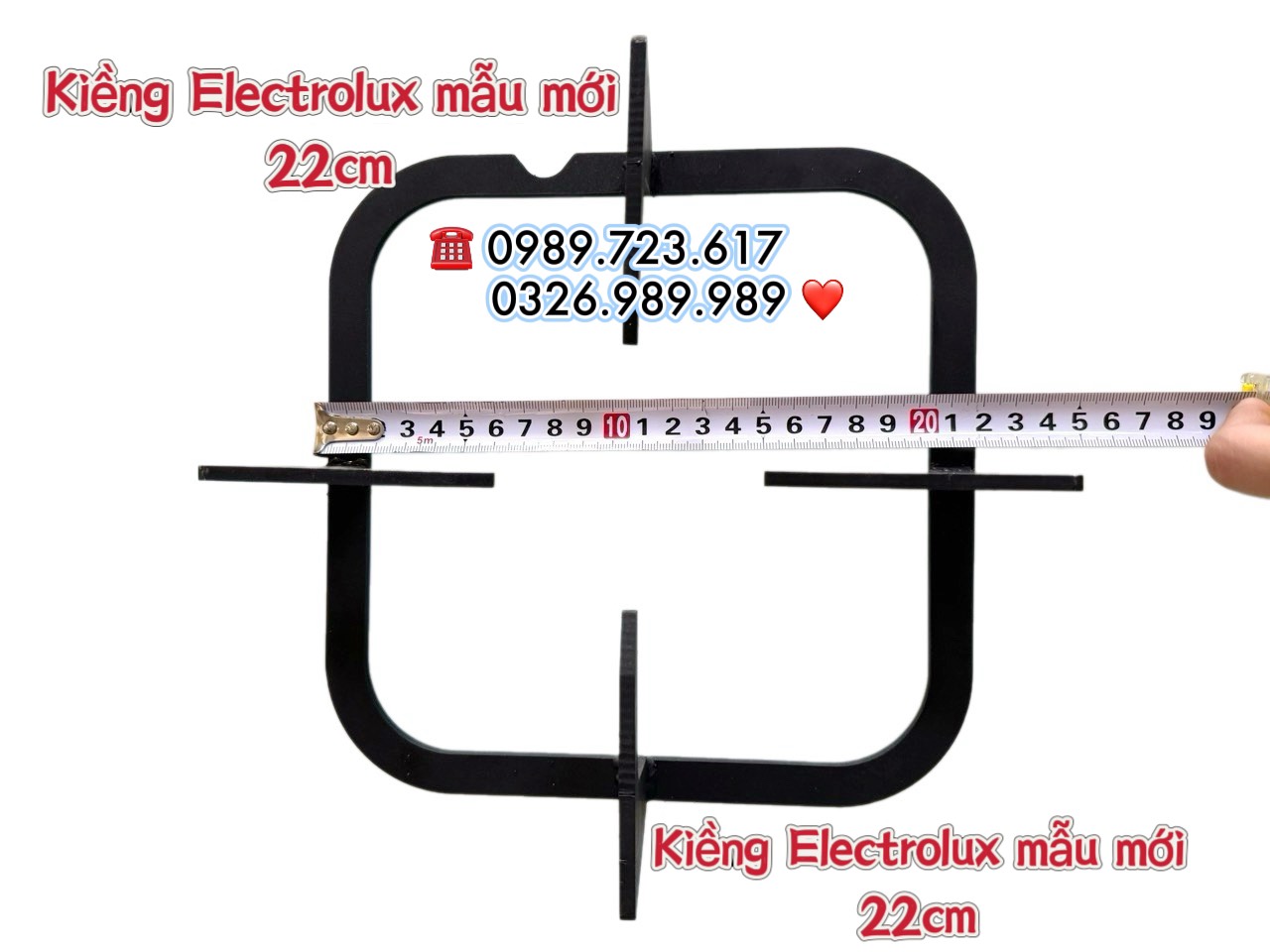 Kiềng Bếp Gas Electrolux Vuông 22cm MẪU MỚI 2023 Loại Thép DÀY 5mm Thiết kế tiện dùng cho nồi chảo n