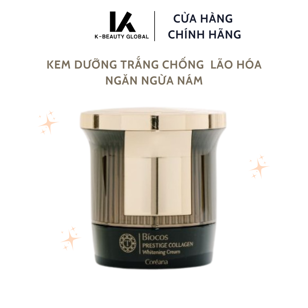 Kem Dưỡng Trắng Dưỡng Ẩm CORÉANA BIOCOS  PRESTIGE COLLAGNE WHITENING CREAM