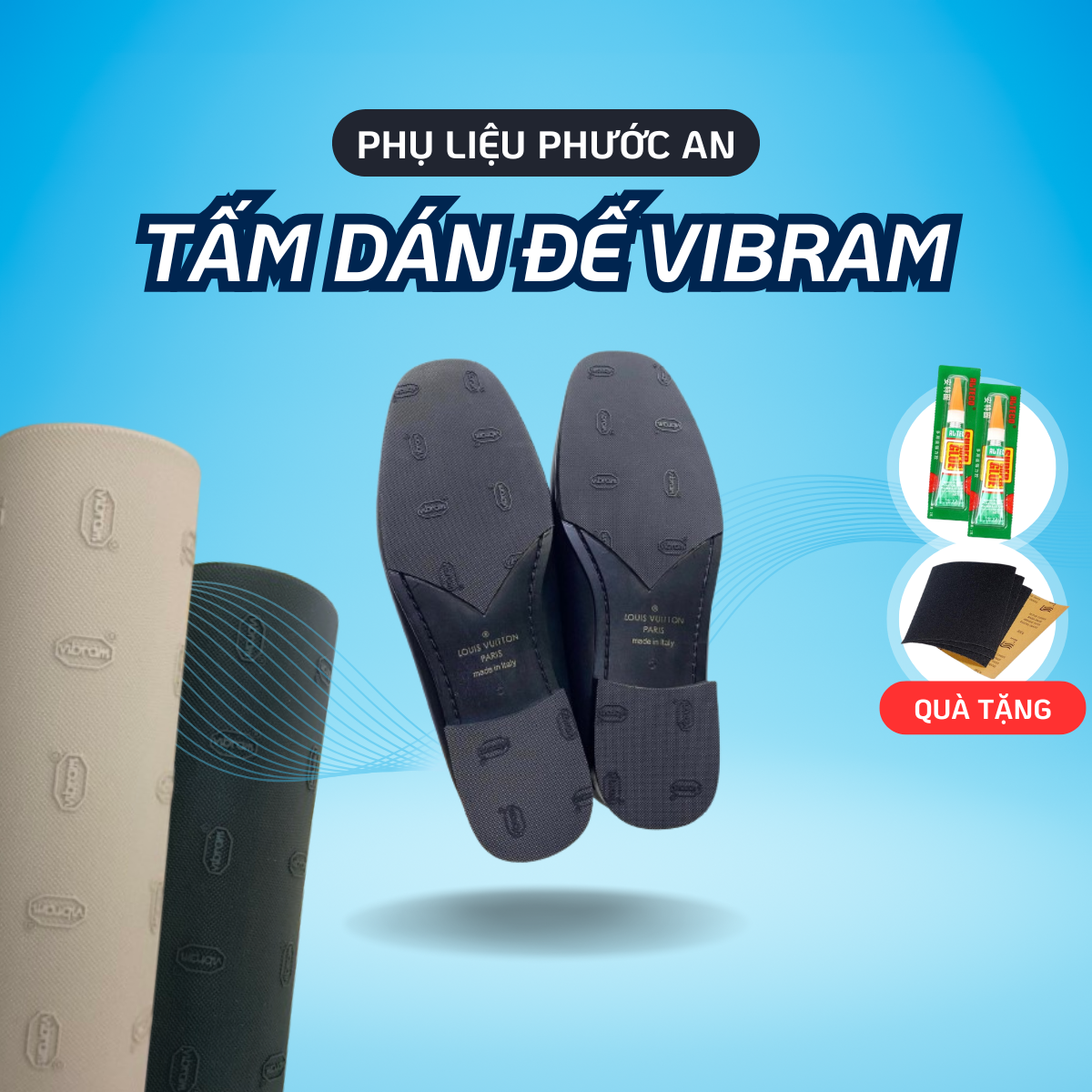 Miếng dán đế giày chống trượt vibram Đế giày cao su thay thế