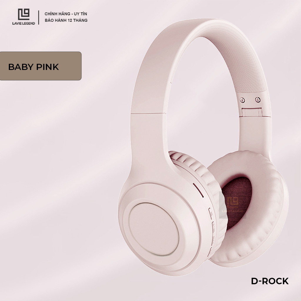 Tai Nghe Bluetooth Chụp Tai D-Rock DR58 Âm Bass Mạnh Tai Nghe Không Dây Có Mic Pin Sử Dụng 12 Tiếng 